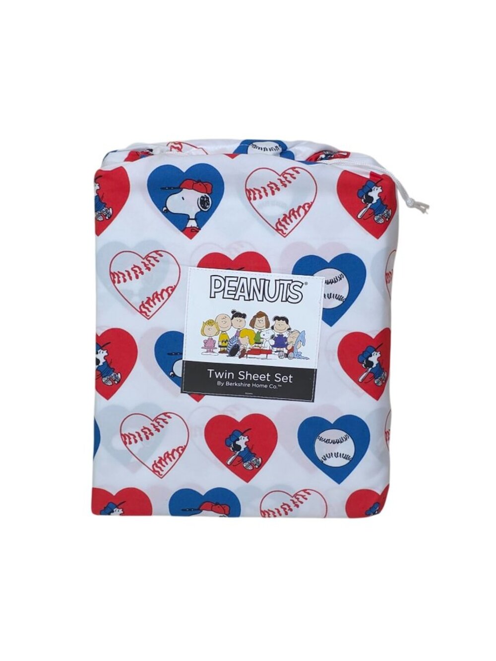 Peanuts Snoopy Twin Sheet Set Summer Heart Baseball Softball Kids by Berkshire